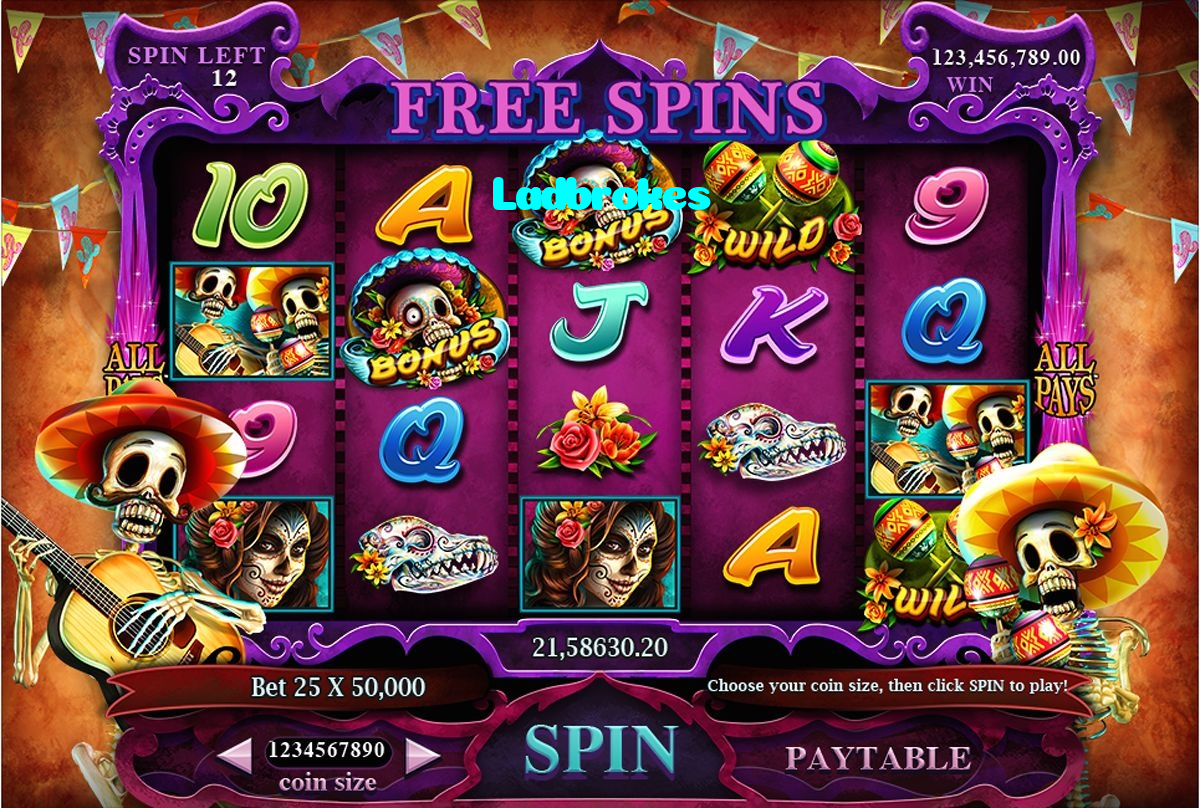 Ladbrokes casino presented on mobile device in Pakistan with slots and live games